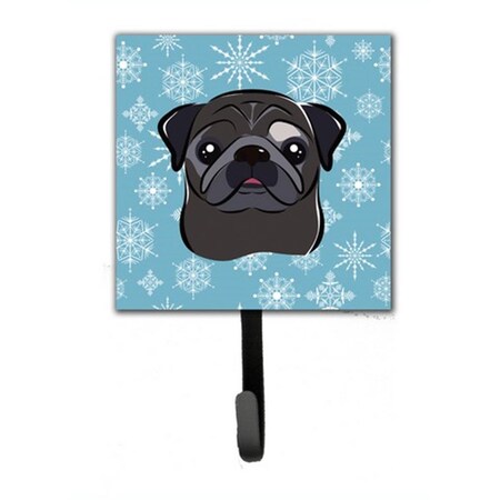 Jensendistributionservices Snowflake Black Pug Leash & Key Holder MI1659190